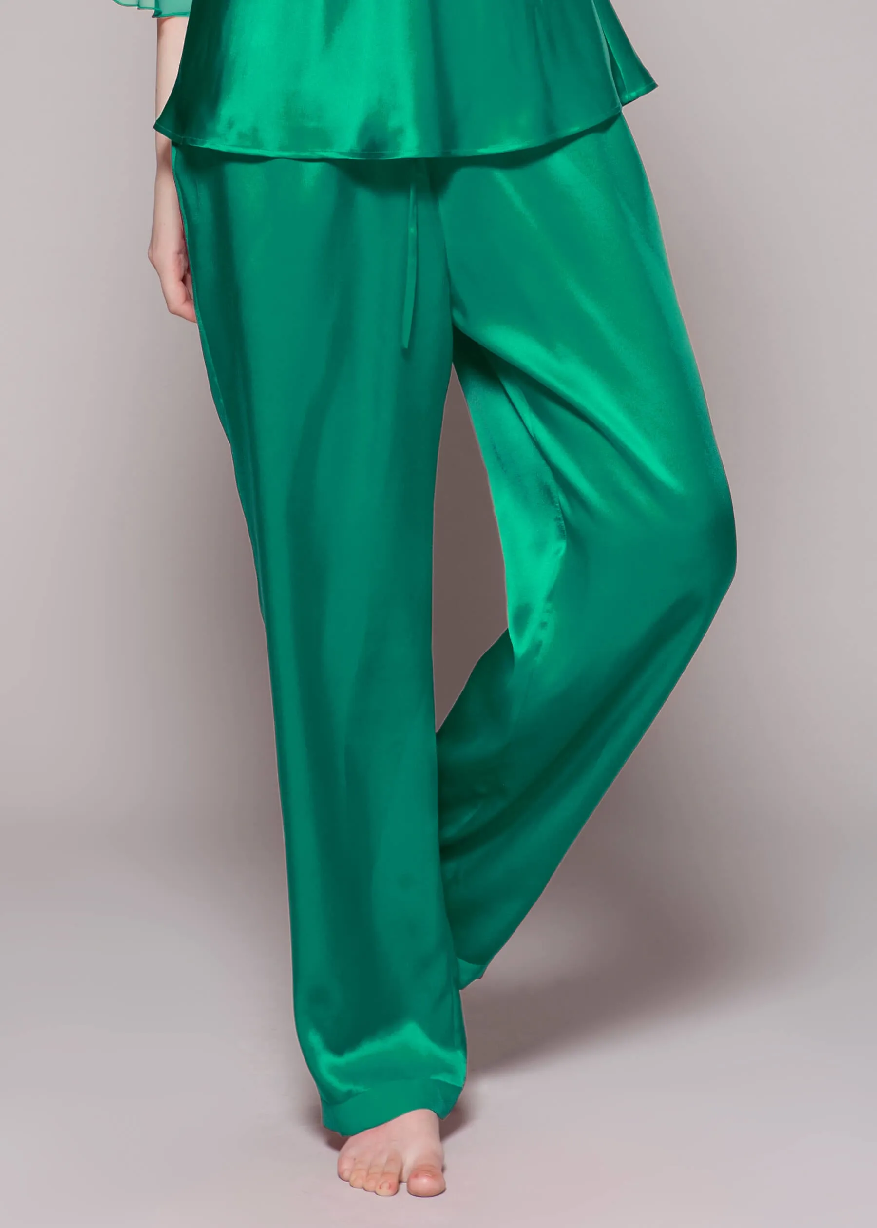 22 Momme Laced  Women Silk Pajama Set