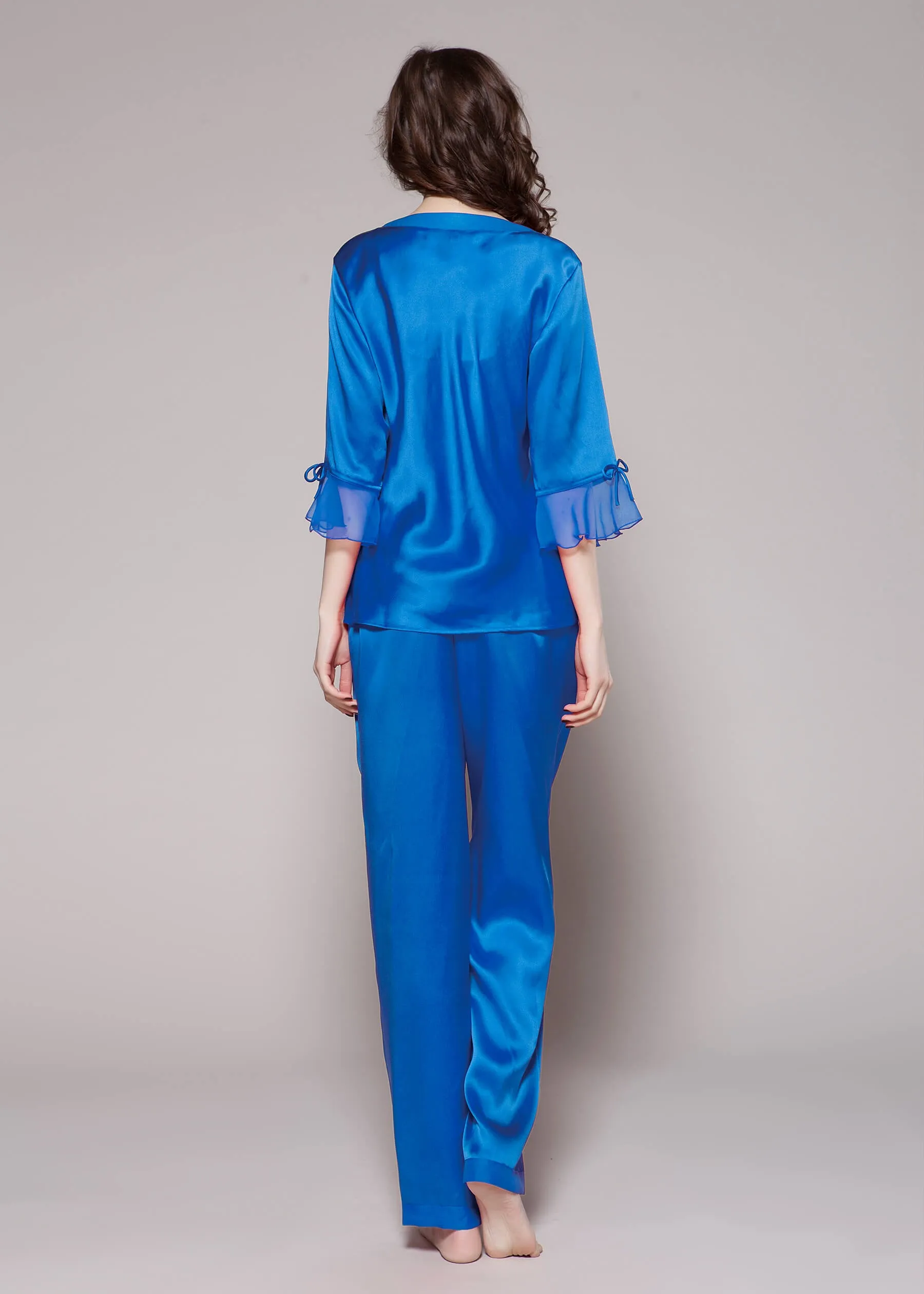 22 Momme Laced  Women Silk Pajama Set
