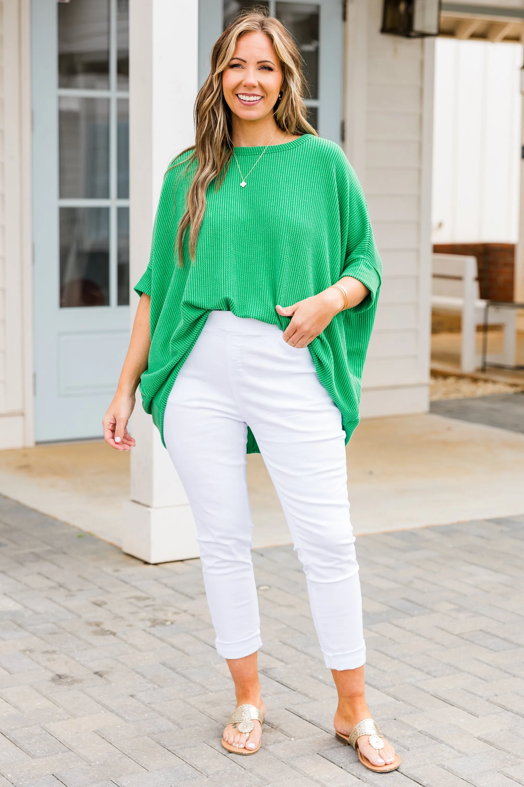 Fierce As Fire Top, Kelly Green