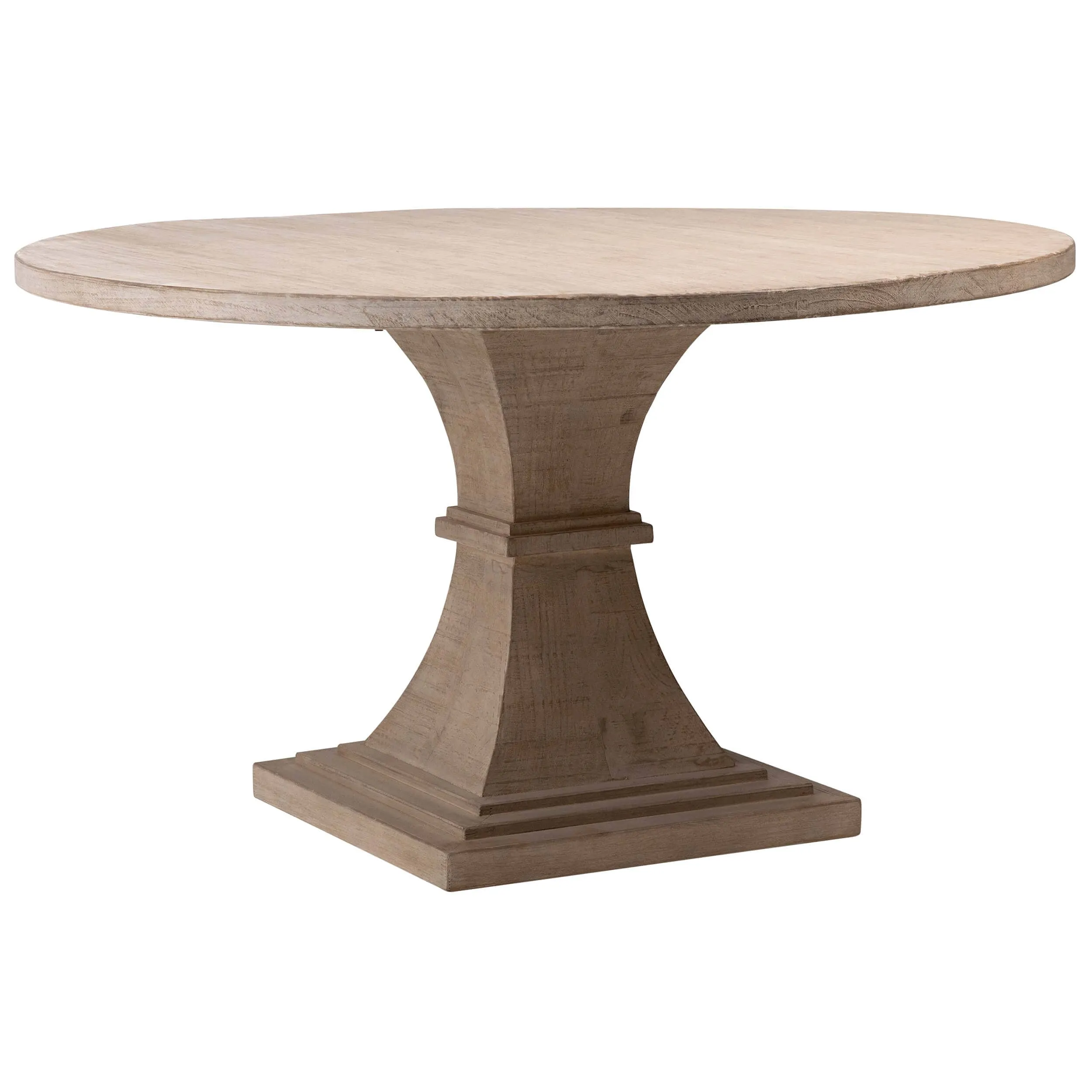 Geniva Round Dining Table, Light Warm Wash