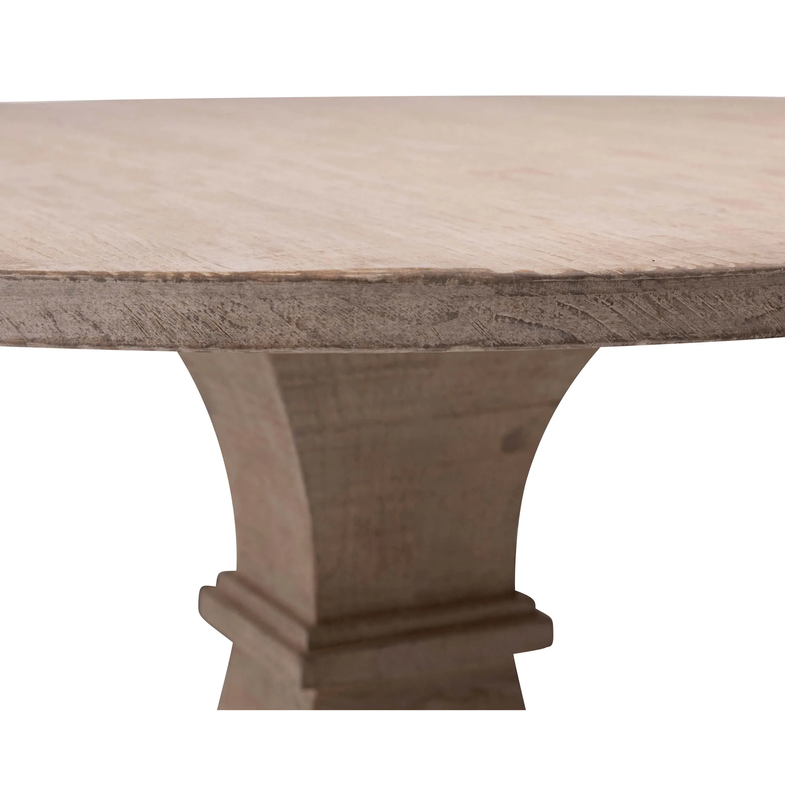 Geniva Round Dining Table, Light Warm Wash