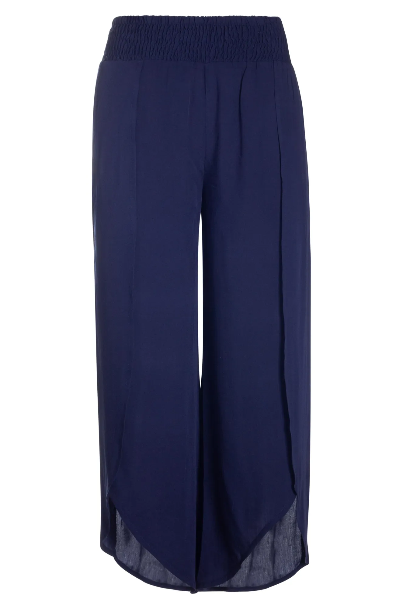 Viscose Pants with wrap aroung leg | NAVY | 3314AR