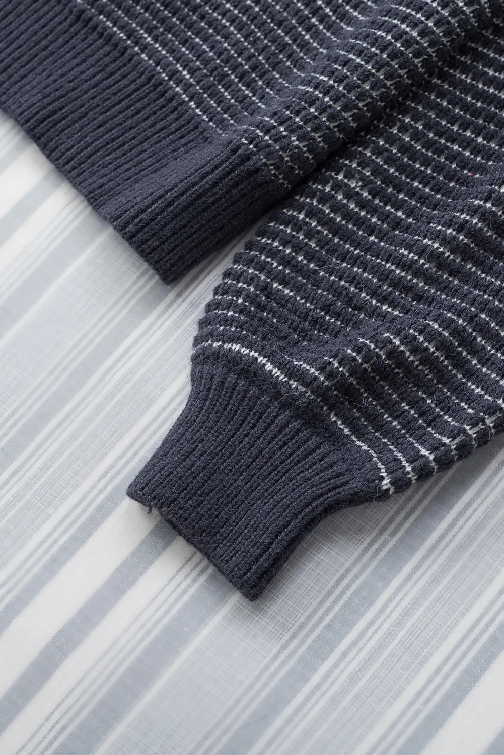 Women's Heathered Knit Drop Shoulder Puff Sleeve Sweater